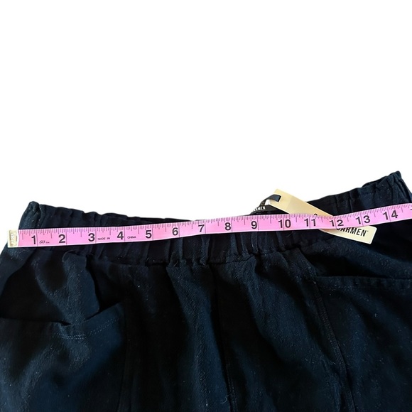 Women’s Coco + Carmen Black Linen Blend Mackrey Shorts NWT Size L/XL - Picture 3 of 7